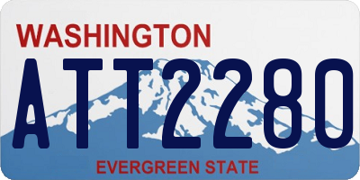WA license plate ATT2280