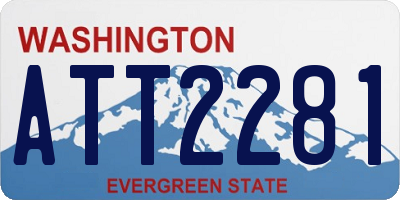 WA license plate ATT2281