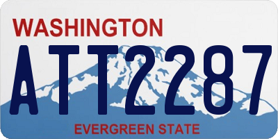 WA license plate ATT2287