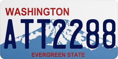 WA license plate ATT2288