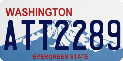 WA license plate ATT2289