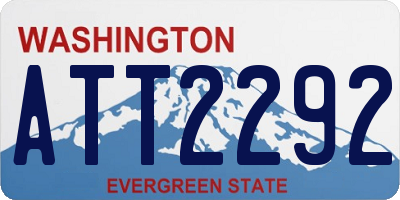 WA license plate ATT2292