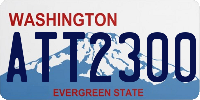WA license plate ATT2300