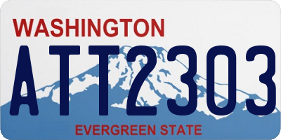 WA license plate ATT2303
