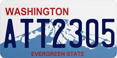 WA license plate ATT2305