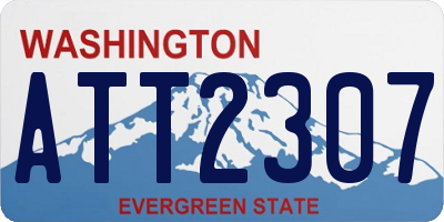 WA license plate ATT2307
