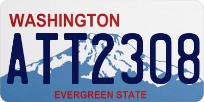 WA license plate ATT2308