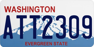 WA license plate ATT2309