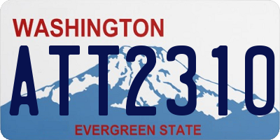 WA license plate ATT2310