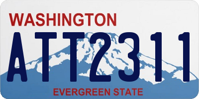 WA license plate ATT2311