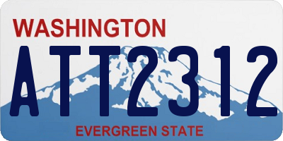 WA license plate ATT2312