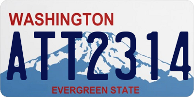 WA license plate ATT2314