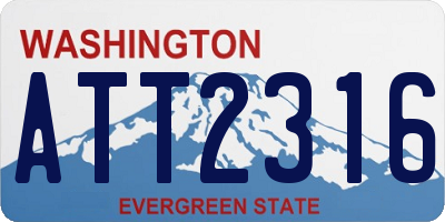 WA license plate ATT2316