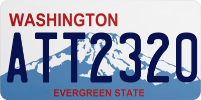 WA license plate ATT2320