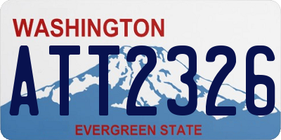 WA license plate ATT2326