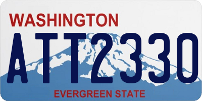 WA license plate ATT2330