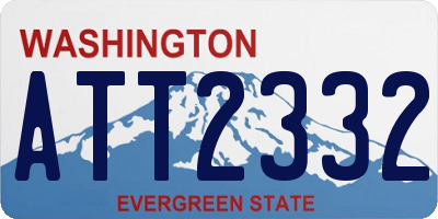 WA license plate ATT2332