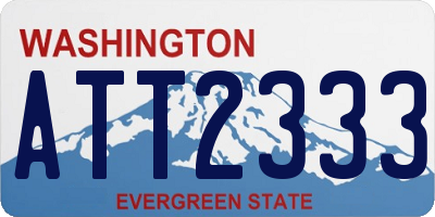 WA license plate ATT2333