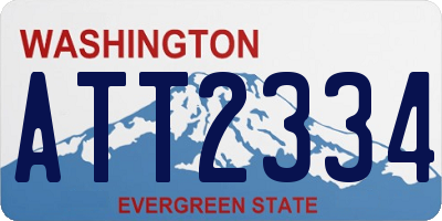 WA license plate ATT2334