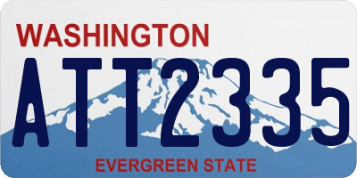 WA license plate ATT2335
