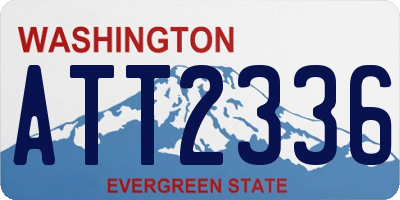 WA license plate ATT2336