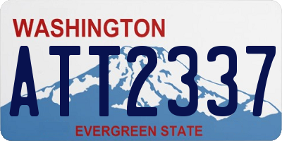 WA license plate ATT2337
