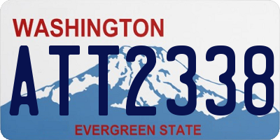 WA license plate ATT2338
