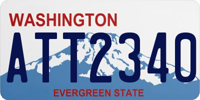 WA license plate ATT2340