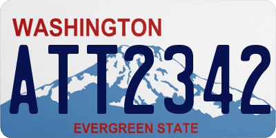 WA license plate ATT2342