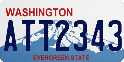 WA license plate ATT2343