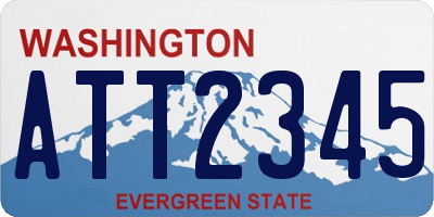 WA license plate ATT2345