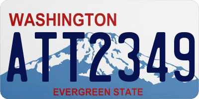 WA license plate ATT2349