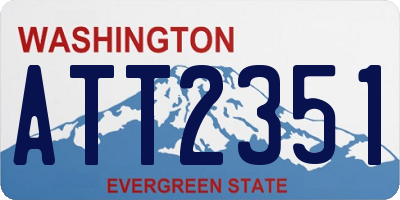 WA license plate ATT2351