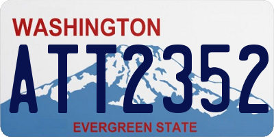 WA license plate ATT2352