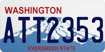 WA license plate ATT2353