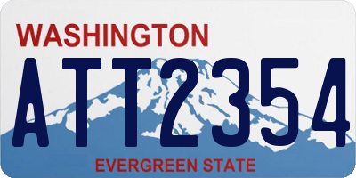 WA license plate ATT2354