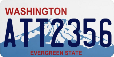WA license plate ATT2356