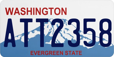 WA license plate ATT2358