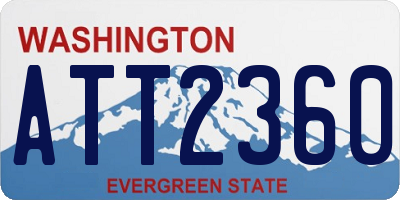 WA license plate ATT2360