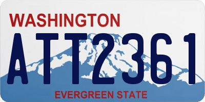 WA license plate ATT2361