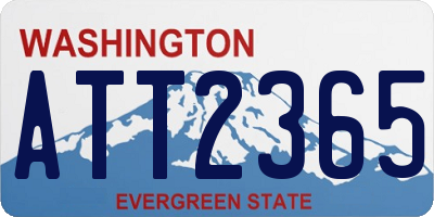WA license plate ATT2365