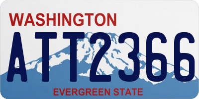WA license plate ATT2366