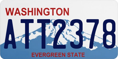 WA license plate ATT2378