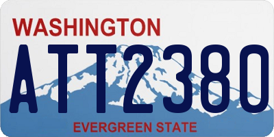 WA license plate ATT2380