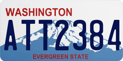 WA license plate ATT2384
