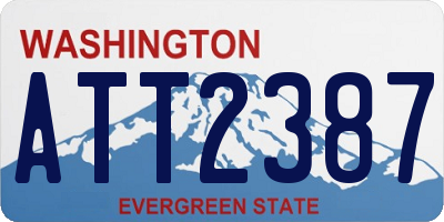WA license plate ATT2387