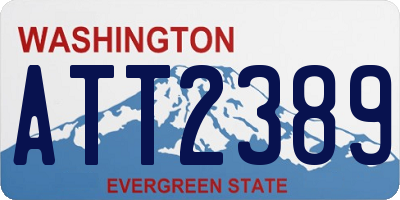 WA license plate ATT2389