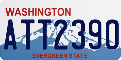 WA license plate ATT2390