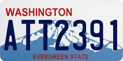 WA license plate ATT2391