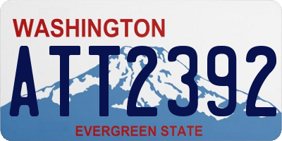 WA license plate ATT2392